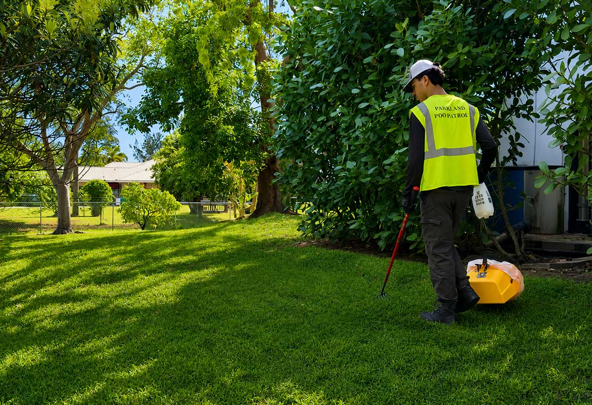 Beautiful clean backyard in Parkland